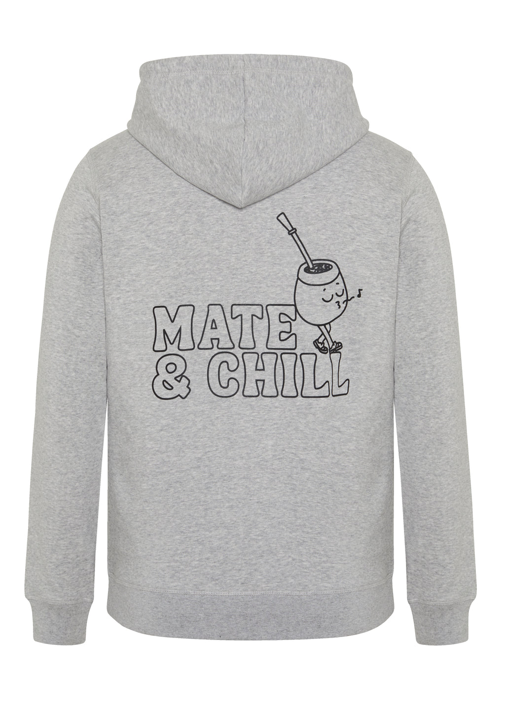 Hoodie "Mate & Chill" – Hellgrau