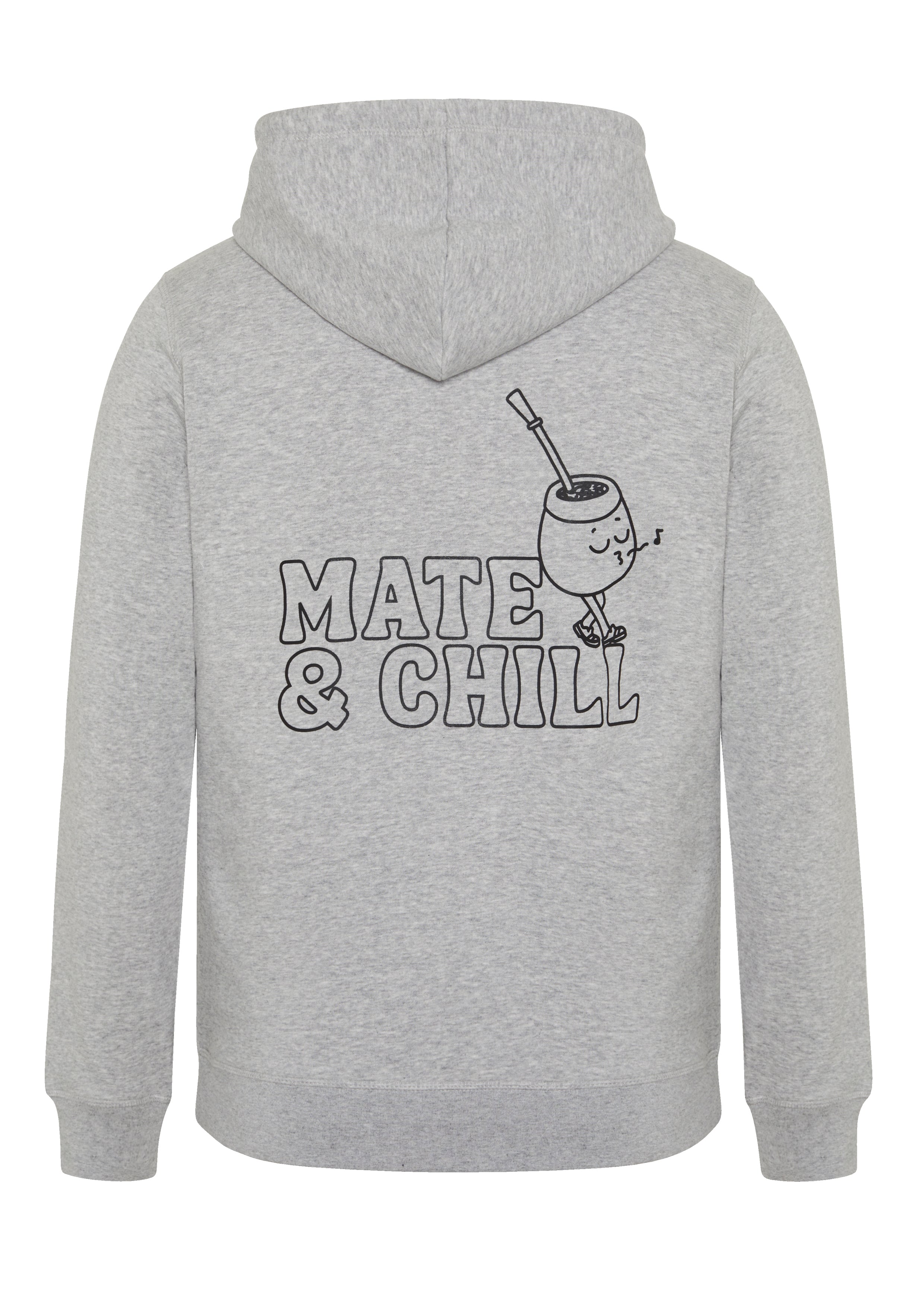 Hoodie "Mate & Chill" – Hellgrau