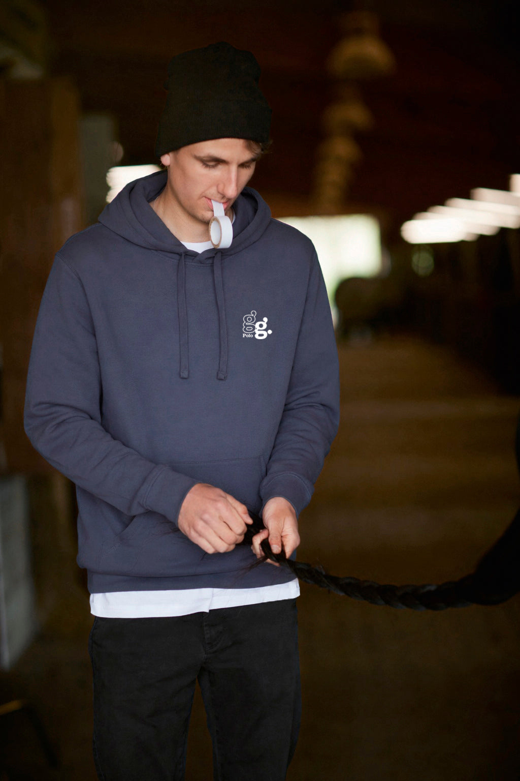 Hoodie "Polo is cheaper than Therapy" – Dunkelgrau