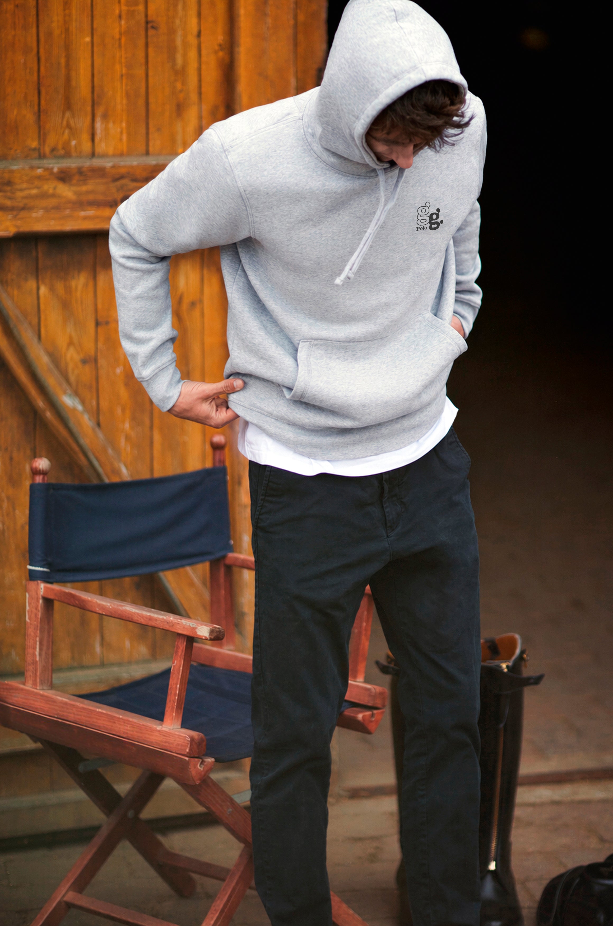 Hoodie "Polo is cheaper than Therapy" – Hellgrau