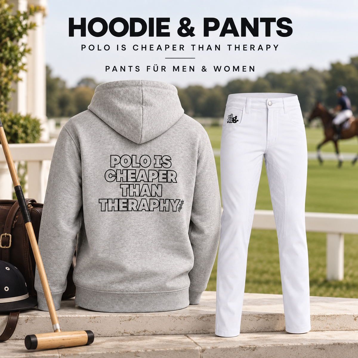 Polo-Hose & Hoodie Set